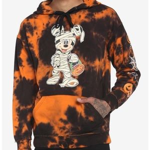 Hot Topic Our Universe Disney Halloween Mickey Mouse Mummy Tie-Dye Hoodie